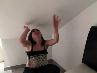 Lovely teen brunette Jessica Sinn masturbates