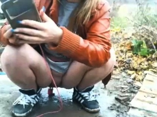 Busty Czech novice fucks outside in public