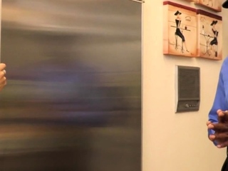 Busty realtor cockriding on this erotic interracial duo