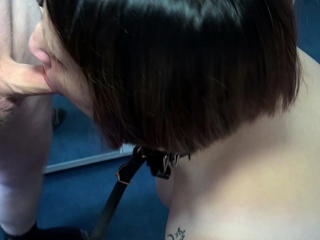 german slave lady should fuck a person and lick creampie