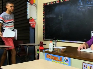 Cute homo man gets his booty licked and fucked in college