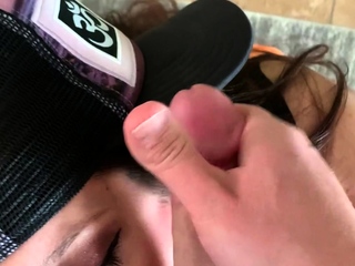 Czech amateur blowjob and fucking POV in public