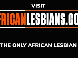 Ebony african lesbian couple tasting pussy