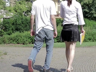 Wanton brunette damsel Gia Paige gets pink vag drilled