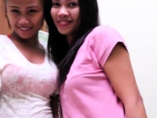 Beautiful asian brunette honey with impressive tits rides wang