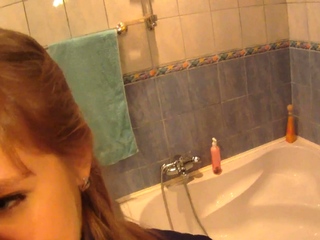 Mischievous redhead young Alice eagerly sucking off