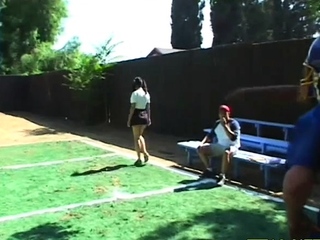 Engaging darling Maria gapes all the way