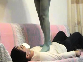 trampling, Amateur, Foot Fetish, feet, Nylon