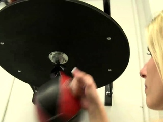 Naked honey fondles cum-hole