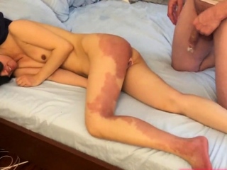 Fucking girl with stranger from online, creampie, butt plug,