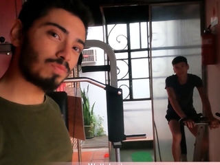 Amateur latin gay teen Cesar Rose fucked after training