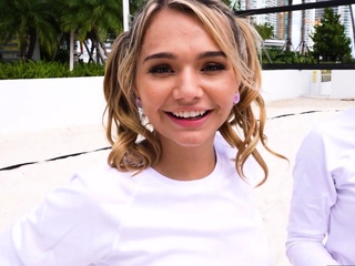 Ebony teen and squirter BFFs fucked hard