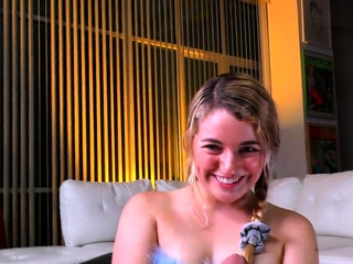 POV teen bigass slut banged after BJ