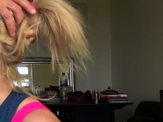 Busty blonde ass railed