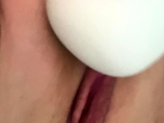 Close up pussy gape and toy