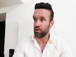 Facial blowjob and big cock double penetration