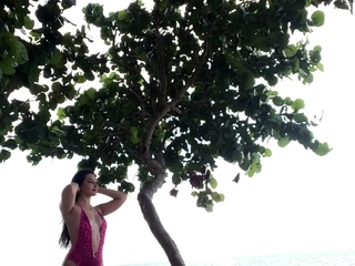 Lustful busty amateur babe flashing and public anal fucking