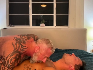 Nick Ezo gets fucked by older man Lance Charger