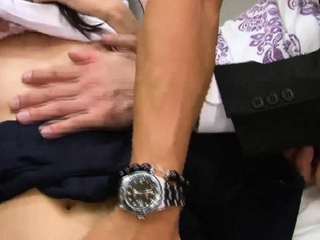 petite asian college teen make gangbang in public train