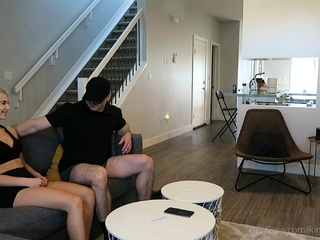 Tasty amateur blonde babe masturbating on web cam