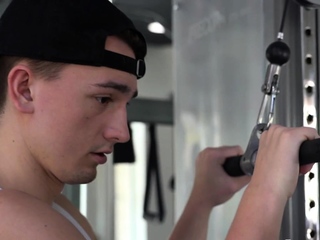 Gay stud fucks nympho hunk in asshole after sucking dick