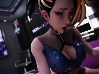 Hot 3D redhead licking a pussy while getting fucked