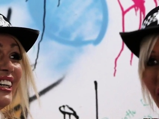 CFNM sluts enjoy sucking dicks in gloryhole in orgy