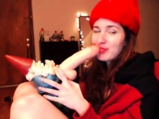 funny cam model sucks off a gnome