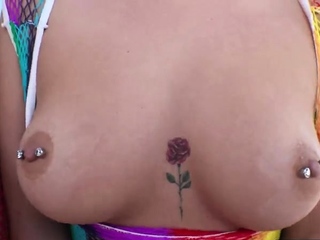 Outdoor anal threesome: Naughty ass to mouth action with