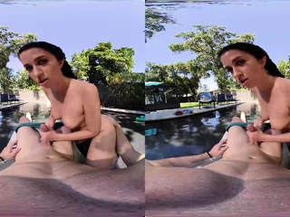 A special surprise by the pool