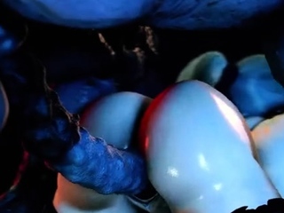 Foxy 3D Superwoman bounces up and down on a cock