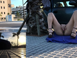 IviRoses – Naked and Blindfolded lying on sidewalk