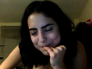 Lovely Amateur teen brunette masturbating outdoor