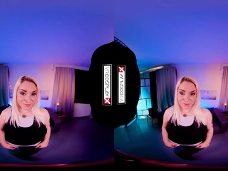 Big Boobed Blonde Masturbates With A Dildo In The Bathroom