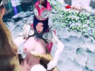 Hot 3D redhead licking a pussy while getting fucked