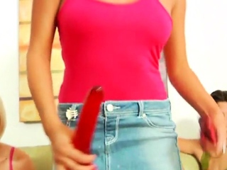 Strapon dominas fuck guy ass in group