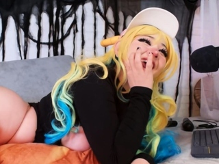 European amateur redhead masturbates on webcam