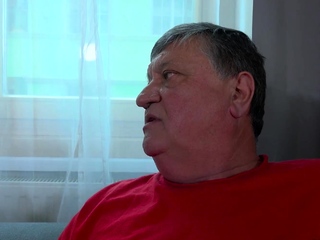 Teen gets hard fucked and gives footjob to 2 grandpas